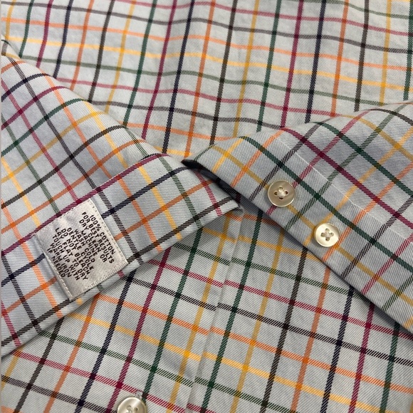 Peter Millar  Men's 100% Cotton Multi color Plaid Check Sport Shirt Size L - Picture 4 of 7